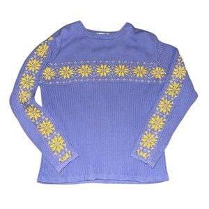 Vintage Blue and Yellow Sweater